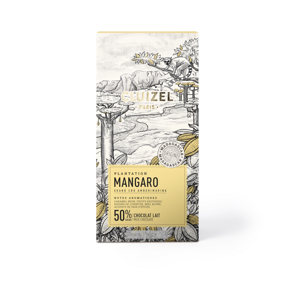 Tablette Plantation Mangaro lait 50% CLUIZEL