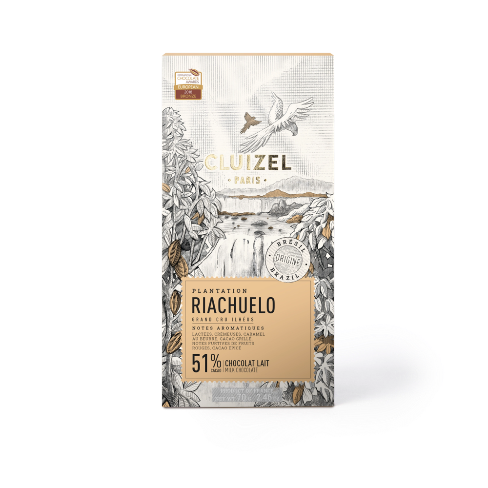 Tablette Plantation Riachuelo lait 51% CLUIZEL