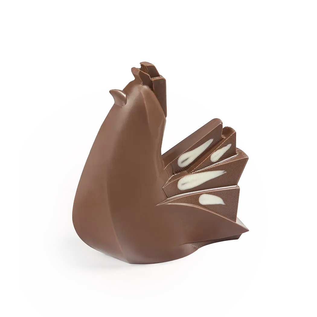 Poule garnie chocolat Kayambe Grand Lait 45% CLUIZEL
