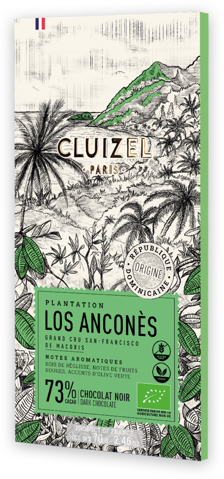 Tablette Plantation Los Anconès Noir 73% CLUIZEL