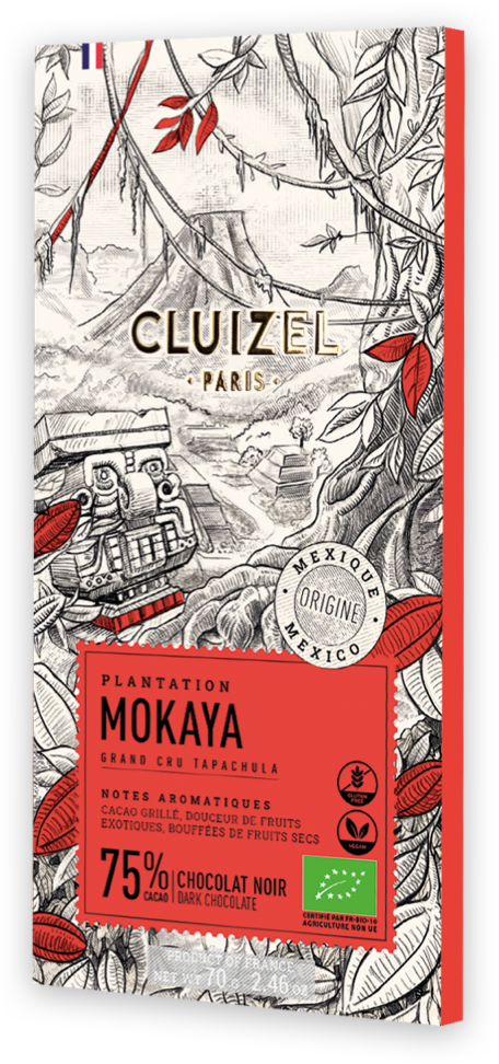 Tablette Plantation Mokaya noir 75% CLUIZEL