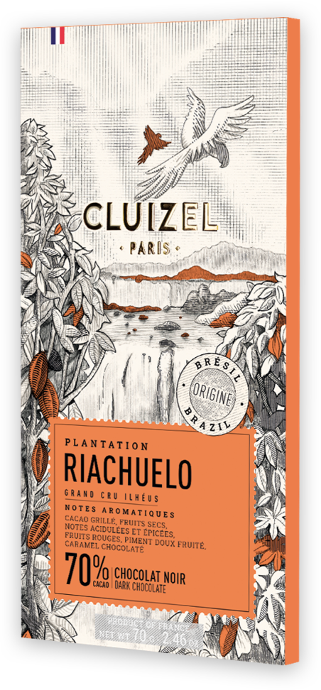 Tablette Plantation Riachuelo noir 70% CLUIZEL